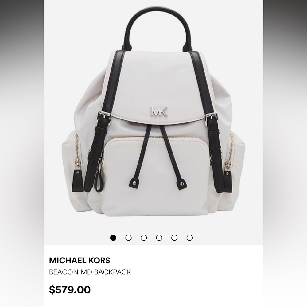 Michael Kors Black and White Women's Backpack